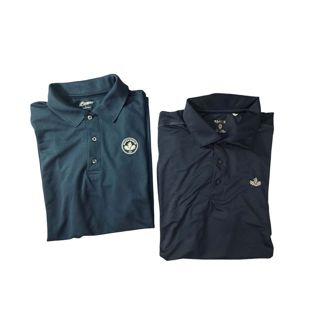 Lot of 2 Men's Size Large Staff Polo Shirts - Paragon and Clique